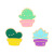 Student Cartoon Collar Accessories Cactus Potted Brooch Aloe Cactus Pin Anti-Unwanted-Exposure Buckle Spot