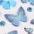 Blue Butterfly PVC Stickers Creative Decorative Stickers Living Room Beautifying Colorful Decorative Wall Stickers Living Room Bedroom Spot Wall Stickers