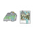 Creative Cartoon Outdoor Travel Hiking Landscape Image Brooch Mountain River Book Style Collar Pin