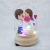 Creative Decoration Glass Cover Small Night Lamp Decoration Cartoon Couple Doll Couple Doll Night Light Valentine's Day
