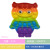 Small Rainbow Owl Coated Small Jade Hare Deratization Pioneer Children's Mental Computing Desktop Interactive Educational Silicone Toy
