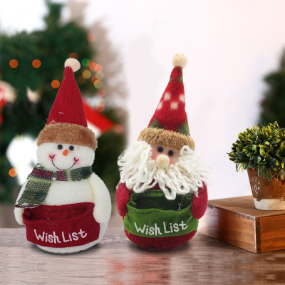 Christmas Decoration Supplies Snowman Santa Claus Cartoon Doll Christmas Holiday Gift