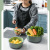 Double-Layer Vegetable Washing Basket Draining Basket Plastic Vegetable Basket Household Kitchen Internet Celebrity Washing Fruit and Vegetable Basket Rice Washing Basin Washing Fruit