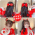 Children's New Year Hair Accessories Girls' Red Tassel Hairpin Korean Style Girls' Bow Hair Clip Cute Side Clip Headdress