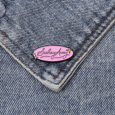Drag Queen Alloy Enamel Badge Clothes Backpack Shirt Accessories Pink Denim Brooch Wholesale