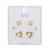 925 Silver Needle Mori Style Butterfly Studs Personalized Ladylike Style Inlaid Zircon Online Influencer Hongkong Style Fairy Earrings Minimalist Three-Piece Set