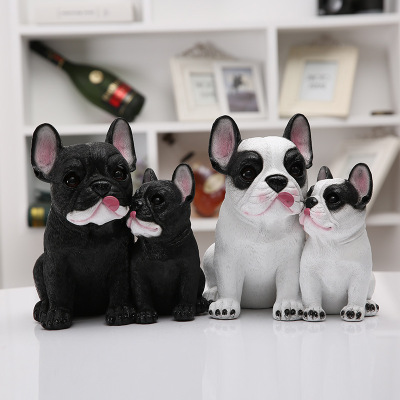 Lucky Dog Animal Decoration Crafts Living Room Entrance Shoe Cabinet New House Housewarming Gift Cute French Bulldog