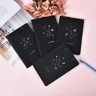 [Duke] Large Constellation Black Card Notepad Bronzing and Silver Plating World Architecture Black without Printing inside Pages of Notebook