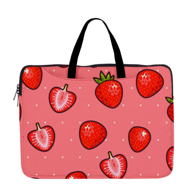 2021 Cross-Border Amazon Strawberry 3D Printing Lightweight Tote Laptop Bag Pattern Customization
