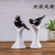Bird Ornaments Crafts Nordic Style Home Ornament Living Room Wine Cabinet Partition Decoration Resin Geometric Bird Decoration