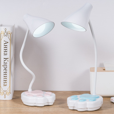 Led Rechargeable Table Lamp Charging and Inserting Two Dual-Mode Electrodeless Dimming Eye Protection Reading Folding Table Lamp Connecting Gifts