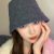 Korean Fashion Trendy Autumn and Winter Bucket Hat Women's Thermal and Windproof Wool Hat Thickened Earflaps Bucket Hat