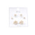 S925 Silver Electroplated Stud Earrings Female Temperament Korean Personality Creative Fashion Simple Earrings Combination Set Earrings Eardrops