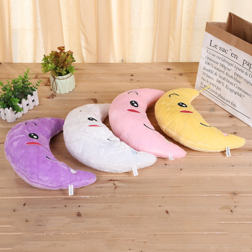 2019 creative moon colorful glow pillow luminous cushion activity decoration plush toy birthday gift hot sale