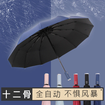 12-Bone Xiaomi Three-Generation Automatic Vinyl Umbrella Live Broadcast with Goods E-Commerce Hot-Selling Product Hot Selling Umbrella