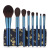 8 Makeup Brushes Set Small Grape Portable Models Storage Bag Eye Brush Concealer Brush Beauty Makeup Tools