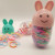 Charming Acyupin Color Children's Disposable Strong Pull Constantly Rubber Band Cartoon Bunny Barrel Hairtie Wholesale