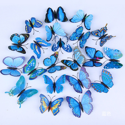 Single Layer PVC Simulation Butterfly Creative Home Gardening Decoration Factory Wholesale Butterfly Magnetic Refridgerator Magnets Spot