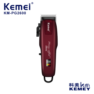 Cross-Border Factory Direct Supply Electric Clipper Komei KM-PG2600 Household Hair Clipper LCD Digital Display Oil Head Electrical Hair Cutter