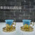 French Electroplated Ceramic Coffee Cup Breakfast Cup Mug Water Cup Teacup Couple Creative Cup Finger Cup and Saucer Set
