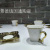 French Gold-Plated Ceramic Coffee Set Jingdezhen Gold Color Black Tea Cup Water Cup Creative Moonlight Cup Couple's Cups