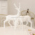 Popular Standing Statue Table Decoration White Resin Deer Ho