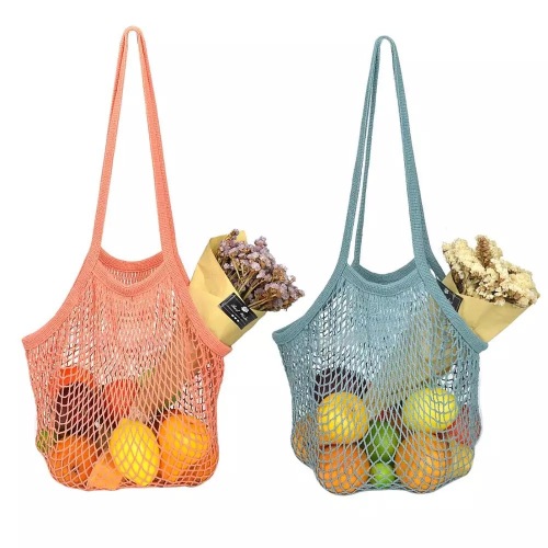 manufacturer‘s new cotton mesh bag custom mesh shopping bag supermarket vegetable and fruit bag drawstring cotton bag