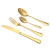 1010 Stainless Steel Tableware Steak Knife, Fork and Spoon Four-Piece Western-Style Gold-Plated Tableware Set Creative Gift