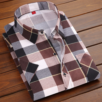 Summer New Men's Short Sleeve Shirt Business Casual Fashion All-Matching Half Sleeve Plaid Shirt Men