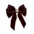 Korean Style Elegant Red Velvet Bow Pearl Barrettes Spring Clip Retro High Sense Head Clip Side Clip Hair Accessories