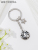 New Stainless Ornament Fashion Painting Oil Flower Stainless Steel Star Keychain a Life Health