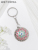 New Painting Oil Color Three-Dimensional round Stainless Steel Key Ring Fashion Hollow Stainless Steel Key Ring