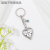 New Casting Love Stainless Steel Key Ring Fashion New Love Stainless Steel Key Ring Pendant