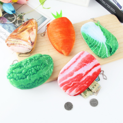 New Cute Simulation Vegetable Coin Purse Key Earphone Data Cable Storage Bag Portable Coin Bag