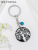 New Stainless Ornament Fashion Painting Oil Lucky Tree Stainless Steel Key Ring