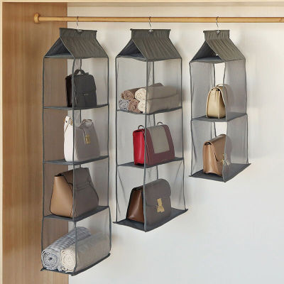 Three-Dimensional Dustproof Hanging Bag Bag Storage Hanging Bag Hanging Bag Buggy Bag Four-Layer Hanging Bag Eight-Grid Hanging Bag