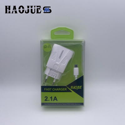 Factory in Stock Wholesale Private Model European and American Certified Charging Plug Mobile Phone Charger 5V 2.1A USB