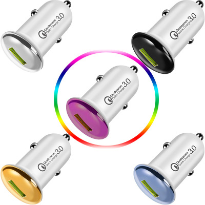 1a2.1a Single USB Car Charger Qc3.0 Small Mushroom Car Charger Mini Car Charger Cigarette Lighter Dual U Car Charger