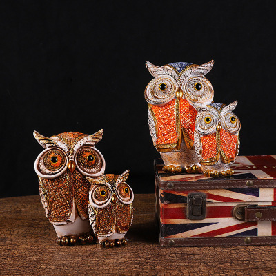 Cross-Border Brick for Owl Decoration Creative Gift Resin Crafts New European Resin Decorations