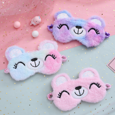 New Plush Cute Eye Mask Bear Squinting Sleep Blackout Eye Mask Lunch Break Fashion Eye Mask