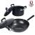 Three-Person Blacksmith Uncoated Induction Cooker 24cm Soup Pot 32 Frying Pan Combination Two-Piece Set Household Gas Stove