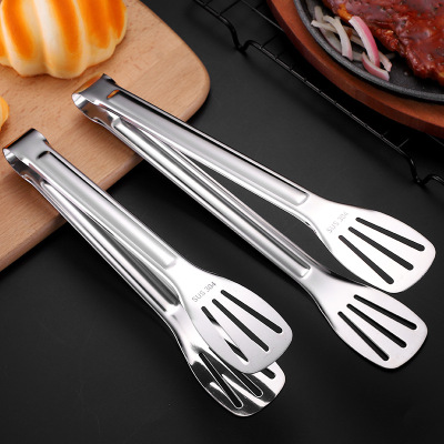 304 Stainless Steel Food Clamp Kitchen Supplies Bread Steak Tong Barbecue Baking Tools Buffet Food Clip