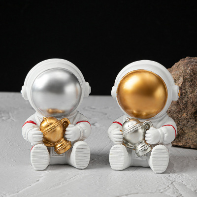 Astronaut Small Ornaments Cake Decorations Creative Children's Birthday Gifts Living Room Entrance Doll resin craft