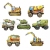 Excavator Car Assembly Balloon Three-Dimensional Tank Engineering Boy Baby Full-Year Birthday Party Decoration Layout