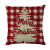 Christmas Printed Pillowcase Plaid Linen Pillow Cover Holiday Home Decoration Gift Sofa Cushion Cushion Cover