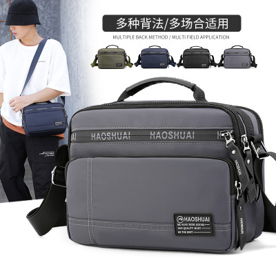 Foreign Trade Wholesale 2022 New Men's Shoulder Bag Wear-Resistant Men's Bag Japanese and Korean Style Messenger Bag Cross-Border One Piece Dropshipping