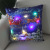 2021 New Foreign Trade Colored Lights Christmas Glow Pillow Led Light Pillow Creative Flower Super Soft and Short Plush Pillow Cover