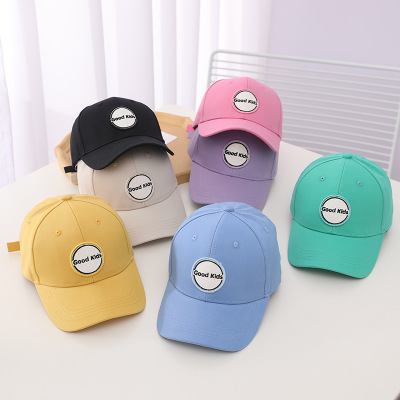 Hat New Spring Embroidery Letter round Label Peaked Cap Female Korean Casual Student Street Cotton Baseball Cap