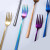304 Stainless Steel Fork Spoon Dessert Fork Long Handle Fork Stirring Spoon Ins Creative Fruit Fork Western Spoon Tableware