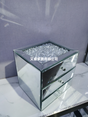 Glass Diamond Three-Drawer Jewelry Box Jewelry Box